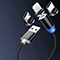 کابل شارژ مغناطیسی3کله MicroUSB/USB-C/لایتنینگ دنمن مدل D09E طول 1 متر	